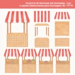 Kit Digital Quitandinha – Cliparts em aquarela - Imagem 6