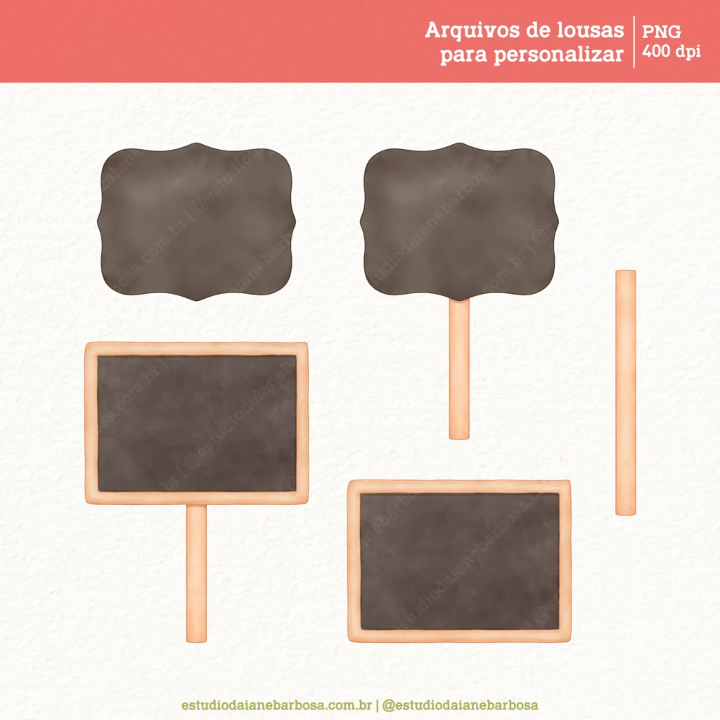 Kit Digital Quitandinha – Cliparts em aquarela - Imagem 7