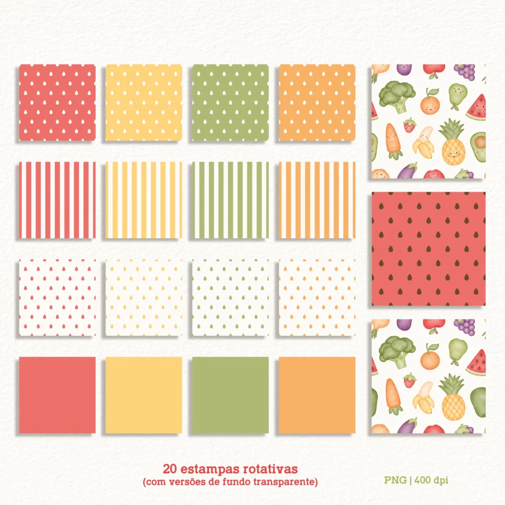 Kit Digital Quitandinha – Cliparts em aquarela - Imagem 8