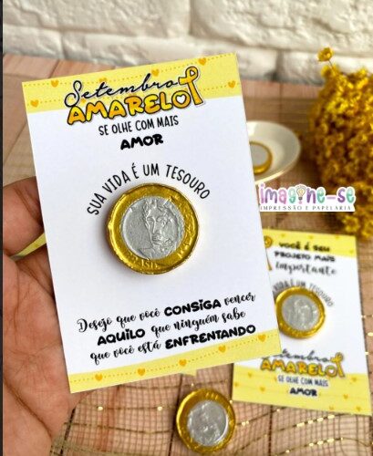 Arquivo digital _ Cartão com MOEDA DE CHOCOLATE _ SETEMBRO AMARELO