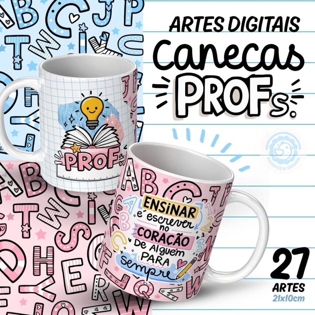 27 Artes CANECAS Professores 2025 (pack avulso) - Imagem 1