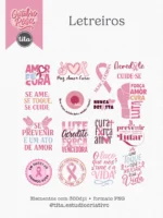 Outubro Rosa 2025 - Combo Ilustrações e Papéis - Imagem 6