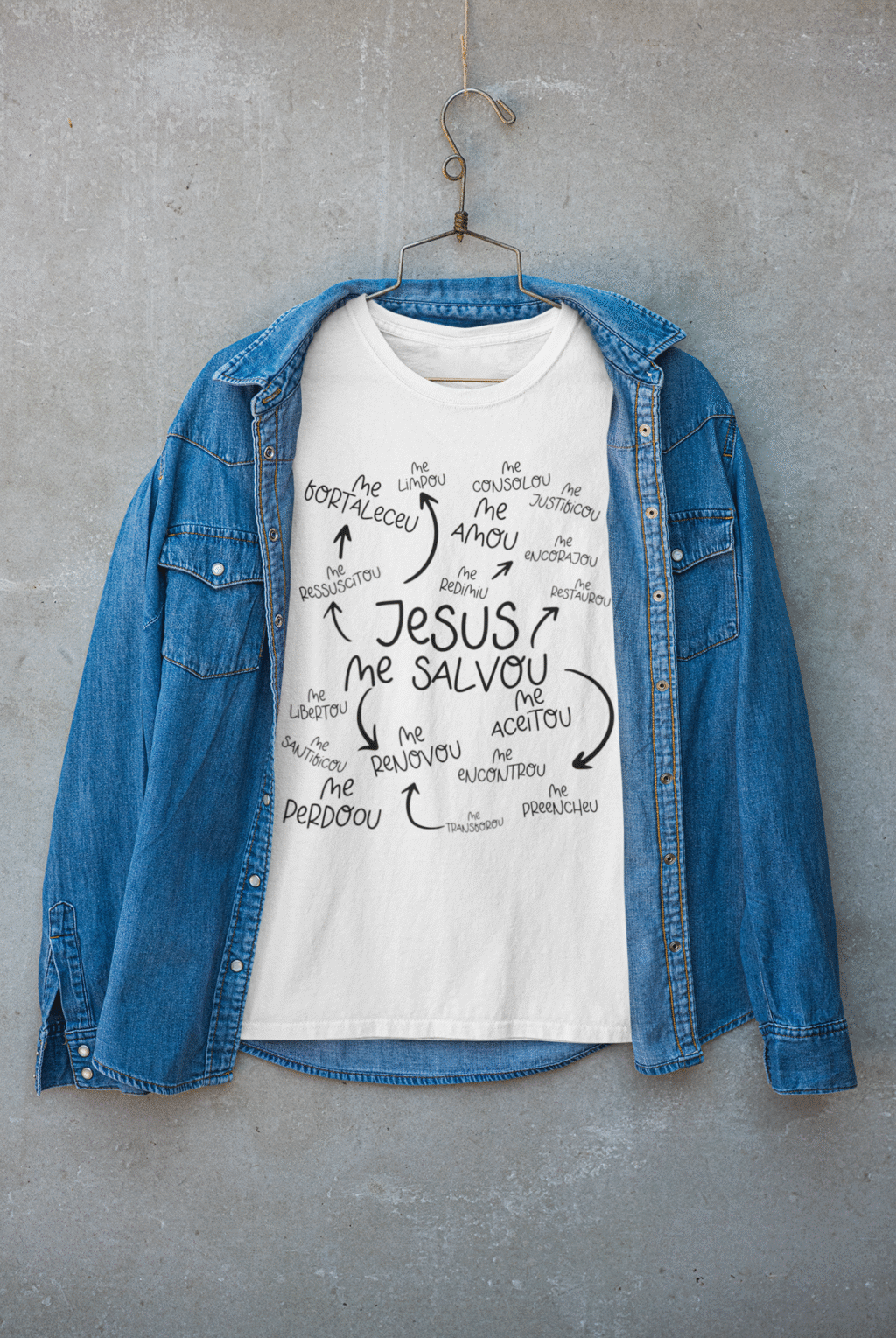ESTAMPA JESUS ME SALVOU CAMISA - Imagem 2