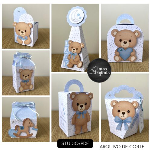 CHÁ DE BEBE URSINHO AZUL - Coletiva Festa Pronta