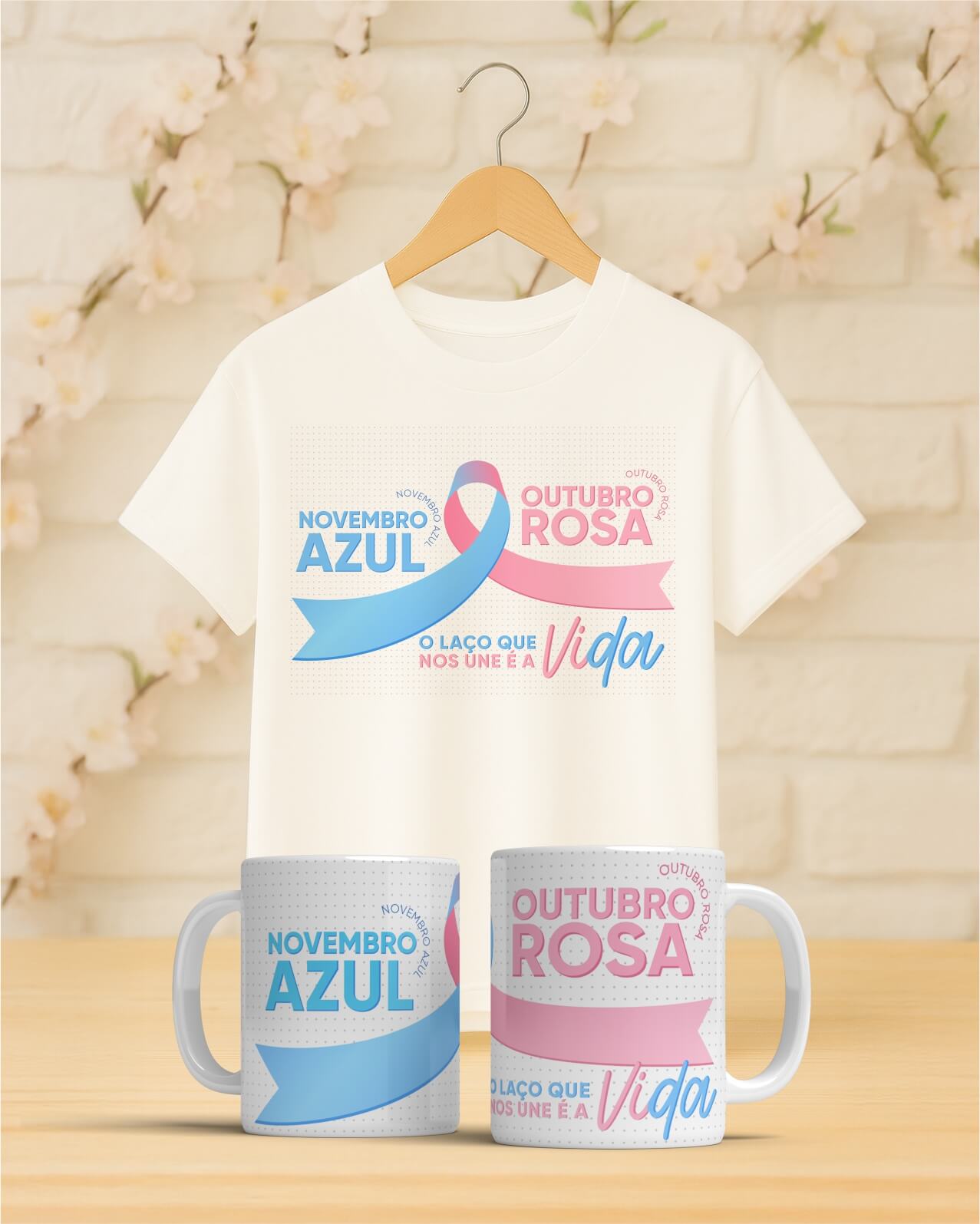 1 Pacote de Artes Caneca Camisa Out Rosa Nov Azul V4 - Imagem 6