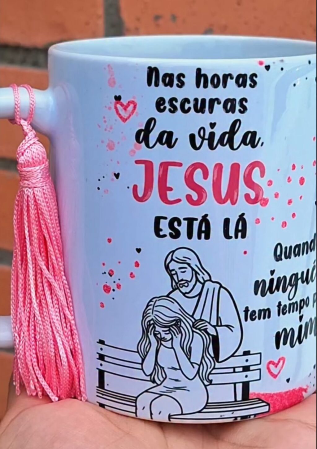 Arte Avulsa – Jesus tá lá 03 versões – Unisex, Feminina, Masculina (Dourada, Rosa, Azul) - Imagem 1