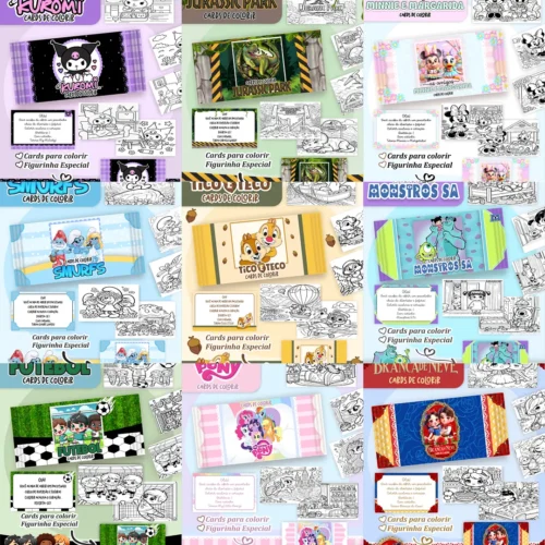 Arquivo Big Cards de Colorir 100 temas