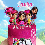 Arquivo de Corte Topo de Bolo DOS ROSA