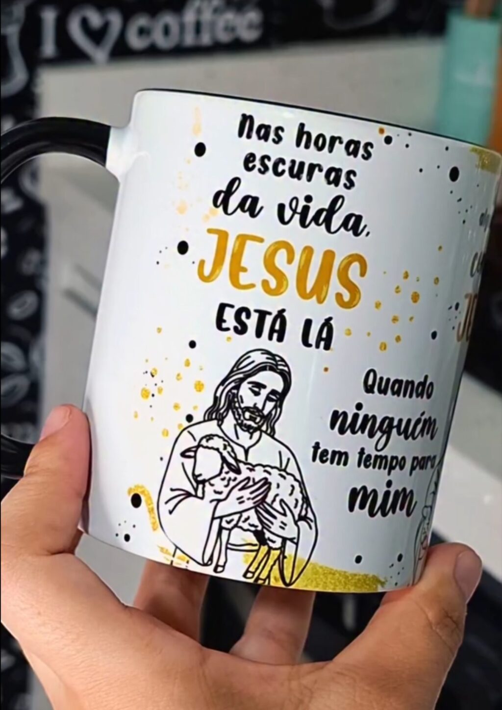 Arte Avulsa – Jesus tá lá 03 versões – Unisex, Feminina, Masculina (Dourada, Rosa, Azul) - Imagem 3
