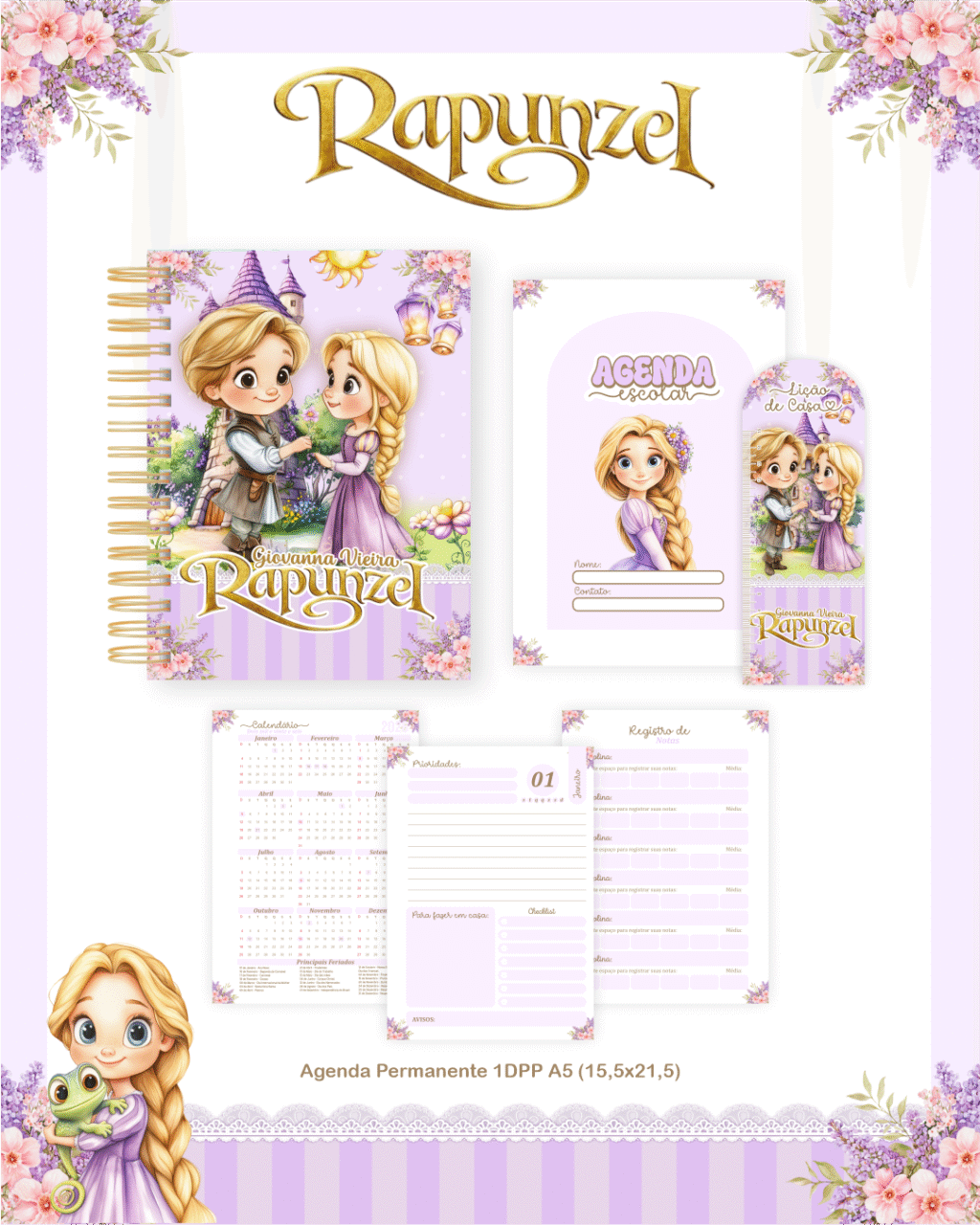 Volta as Aulas - Escolar RAPUNZEL - Imagem 3