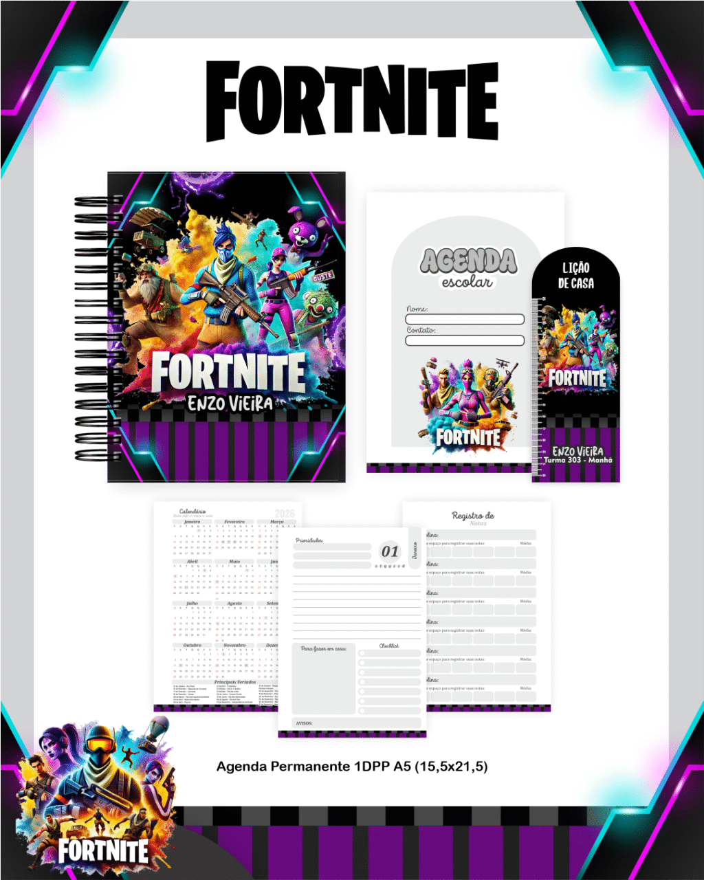 Volta as Aulas - Escolar FORTNITE - Imagem 2