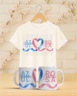 Pacote de Artes Caneca Camisa Out Rosa Nov Azul V4 - Imagem 2
