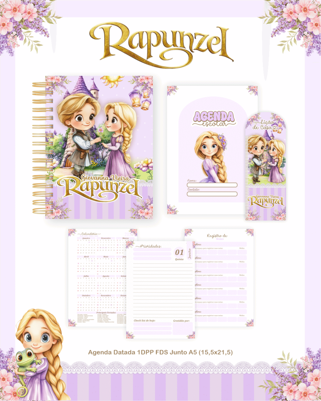 Volta as Aulas - Escolar RAPUNZEL - Imagem 4