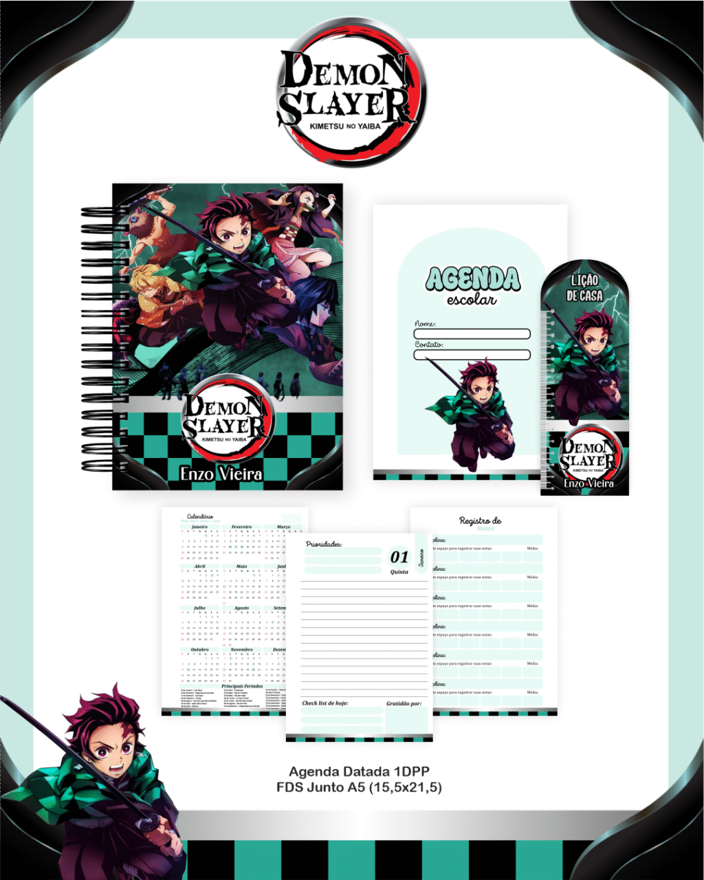 Volta as Aulas - Escolar DEMON SLAYER - Imagem 4