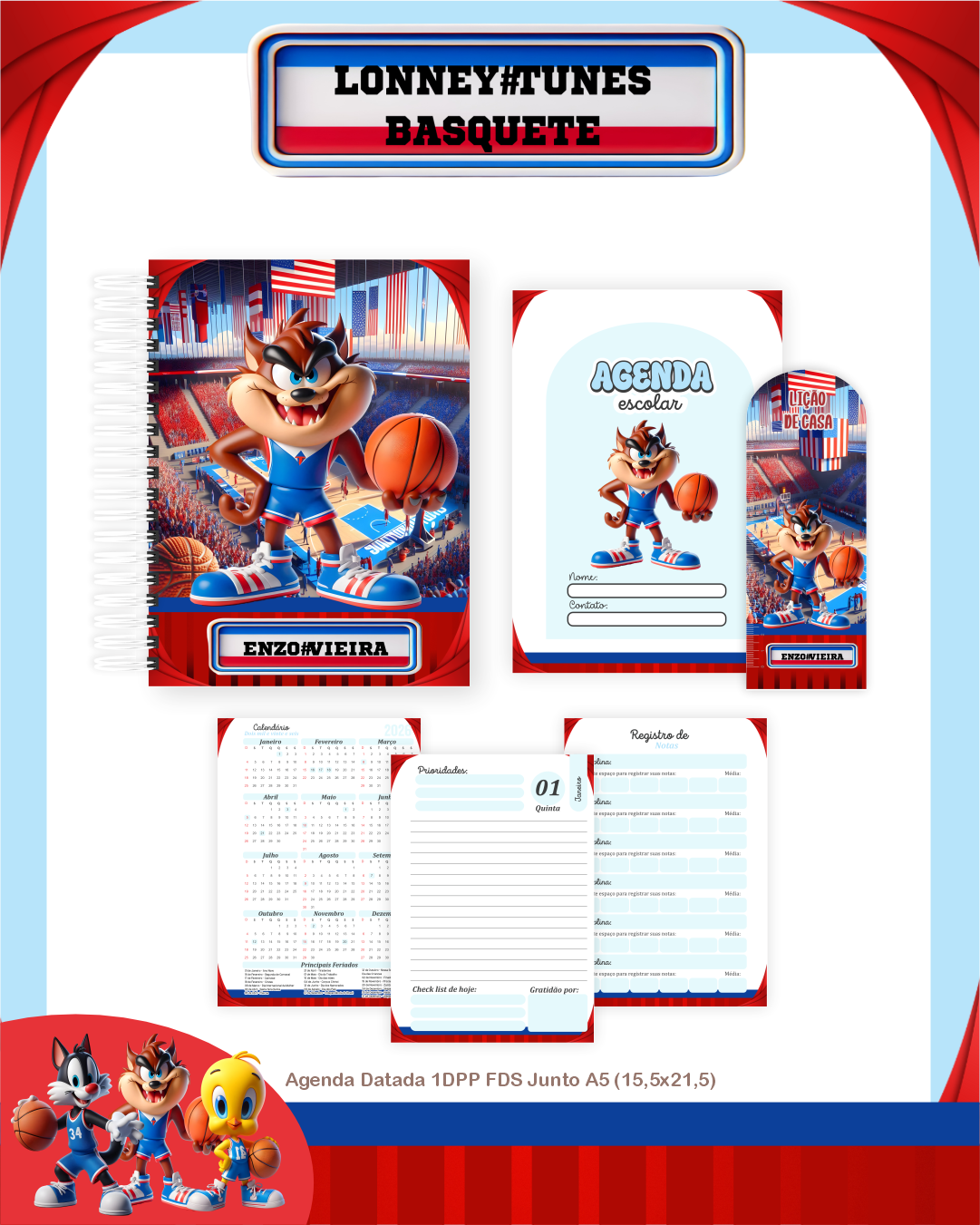 4 Volta as Aulas - LONNEY TUNES BASQUETE - Imagem 4