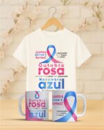 Pacote de Artes Caneca Camisa Out Rosa Nov Azul V4 - Imagem 3