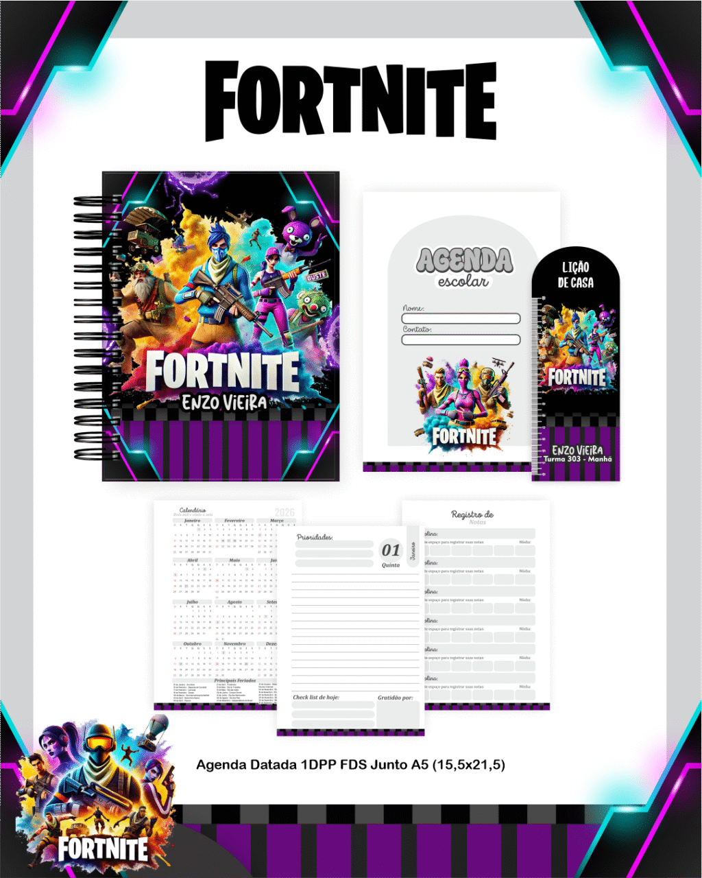 Volta as Aulas - Escolar FORTNITE - Imagem 3