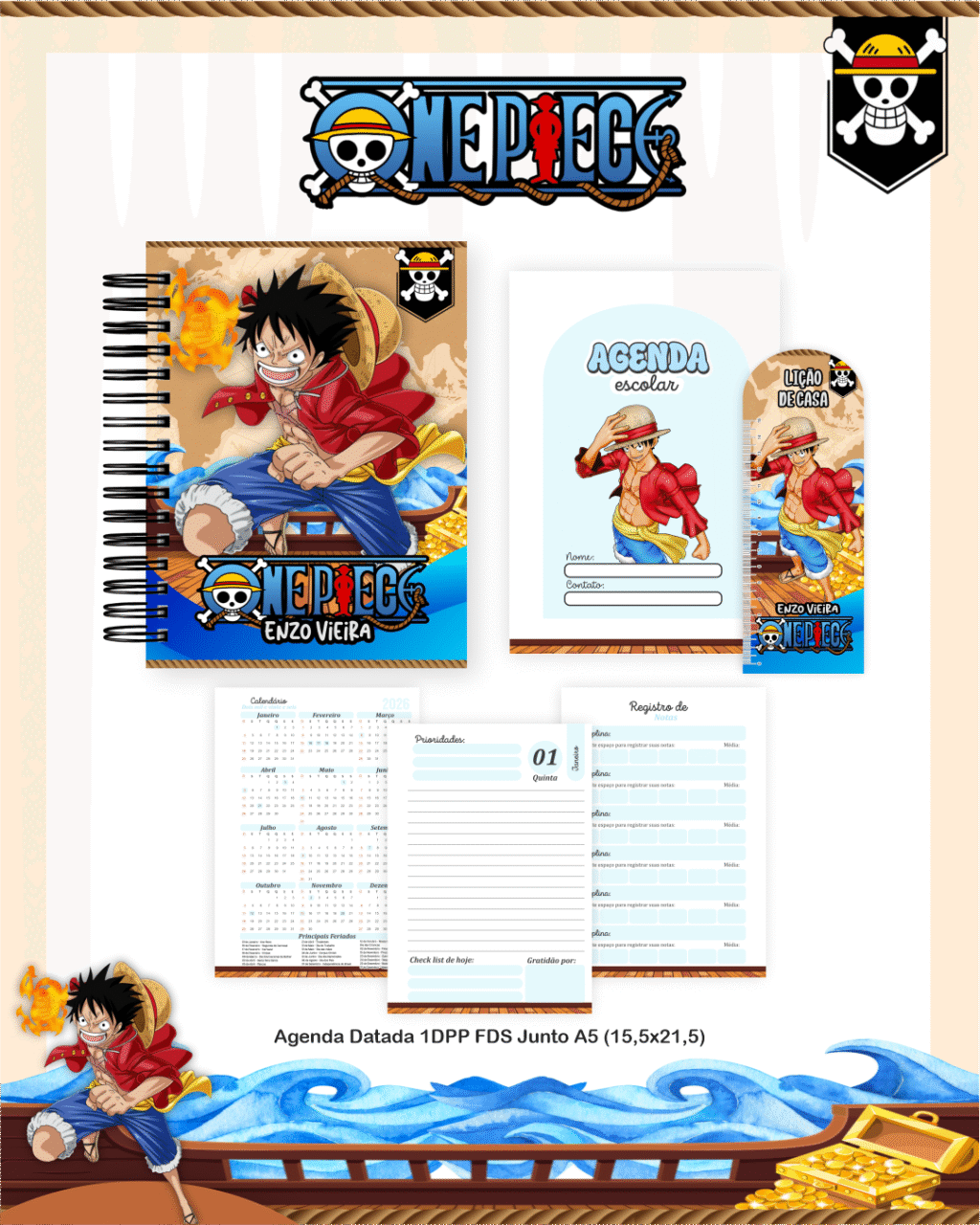 Volta as Aulas - Escolar ONE PIECE - Imagem 3