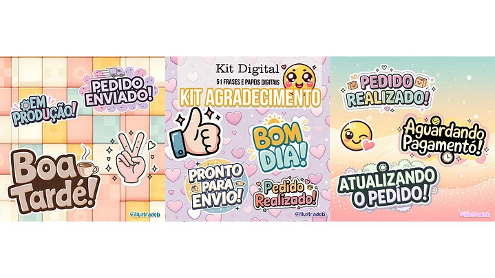 404 (5) Kit Digital Agradecimento Sticker - Imagem 1