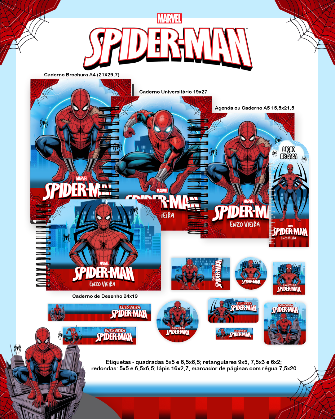 48) HOMEM ARANHA Volta as Aulas - Escolar HOMEM ARANHA - Imagem 1