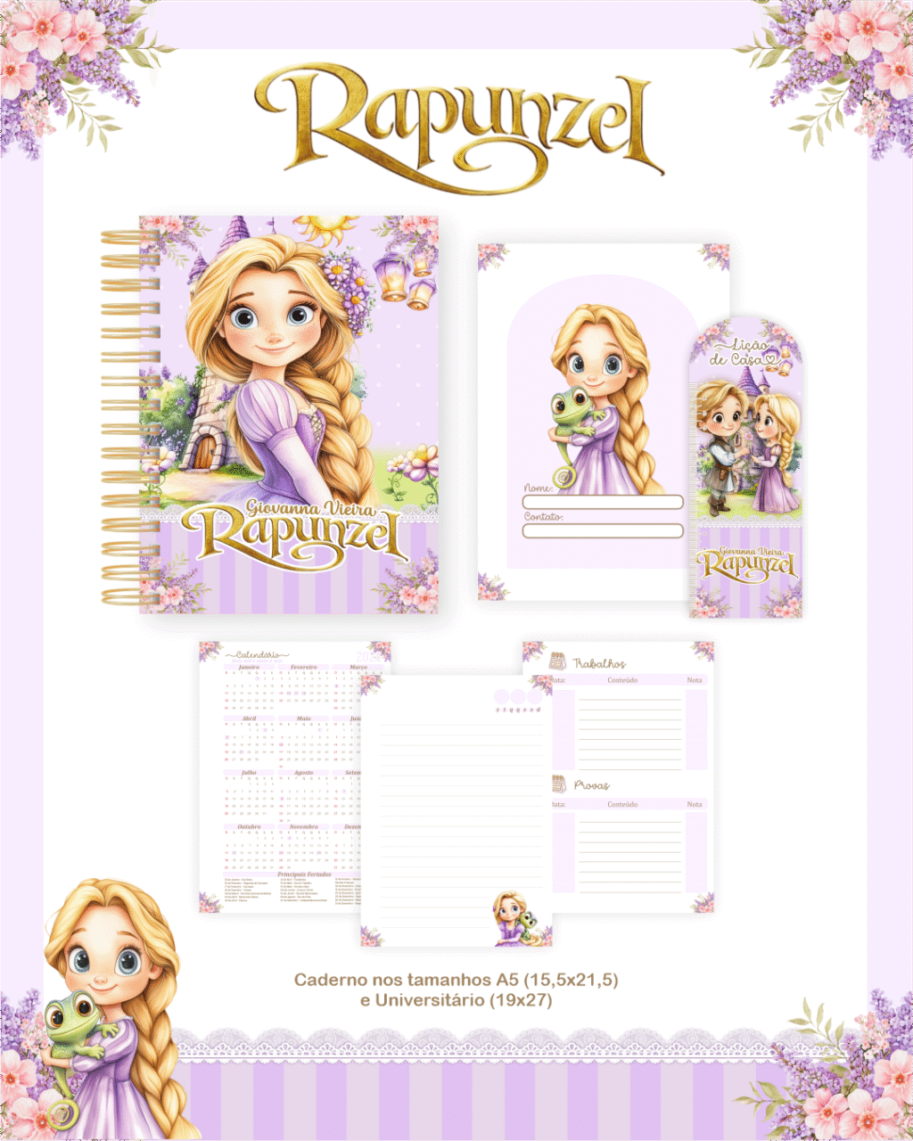 Volta as Aulas - Escolar RAPUNZEL - Imagem 2