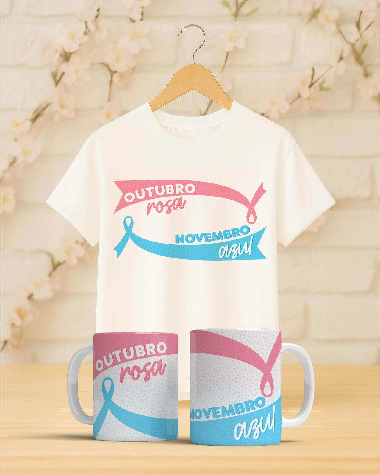 5 Pacote de Artes Caneca Camisa Out Rosa Nov Azul V4 - Imagem 7