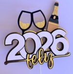 Arquivo de corte 13 Topos de Bolo Ano Novo 2026 - Imagem 4