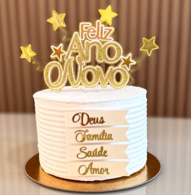 6-FELIZ ANO NOVO Arquivo de corte 13 Topos de Bolo Ano Novo 2026 - Imagem 11