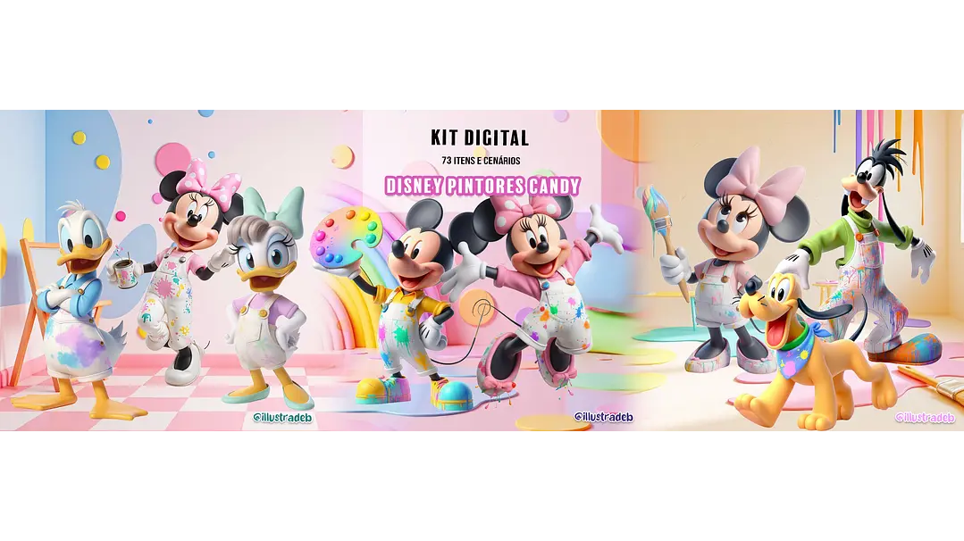 606 Kit Digital Disney Pintores - Imagem 1