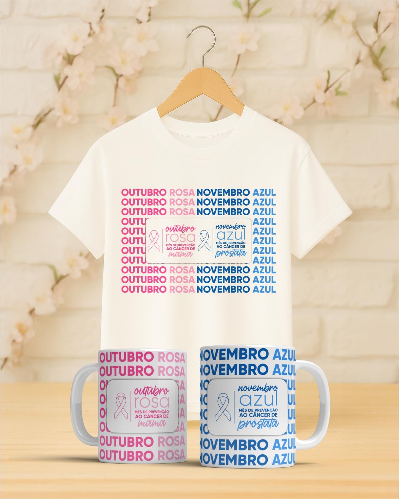 7 Pacote de Artes Caneca Camisa Out Rosa Nov Azul V4 - Imagem 4