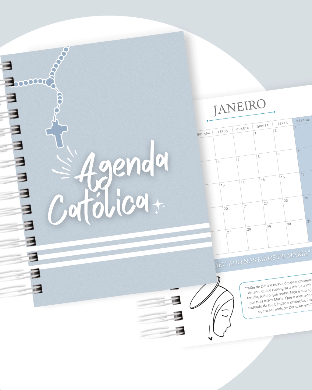 AGENDA CATÓLICA 2026 COLEÇÃO 1 ENCADERNAÇÃO CATÓLICA - Imagem 1