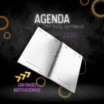 Agenda diária com frases motivacionais 2026