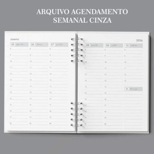 Arquivo Digital Agenda Agendamento Semanal 2026 Neutro
