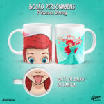 Arte Caneca Bocão Princesas - Imagem 9