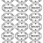 Arquivo Digital DTF UV Biscoito Vintage (A4) Preto e Branco