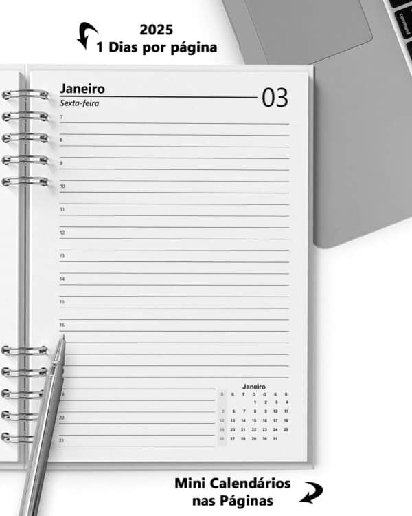Super Combo 10 Agendas 2026 e Permanente Masculina com 5 Modelos de Capa - Imagem 6