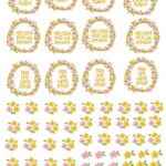 Arte Amizade flores Arquivo Digital DTF UV (A4)