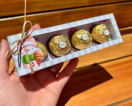 CAIXA PARA FERRER BRIGADEIRO DE NATAL EM PDF Molde Caixinha Brigadeiro Natal - PDF - Imagem 1