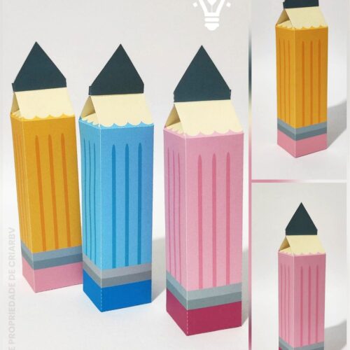 ARQUIVO DE CORTE CAIXAS LÁPIS FORMATURA ABC / DIA DO PROFESSOR