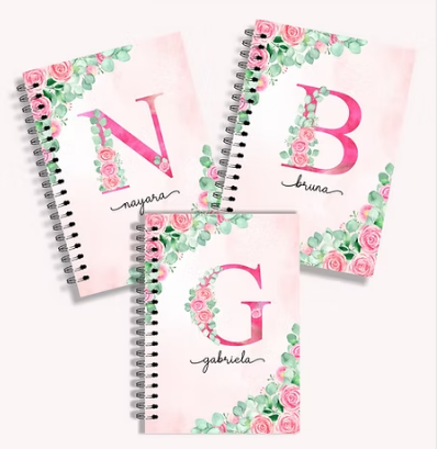 Capas A5 Alfabeto Rosa