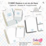 Dia dos Professores - COMBO Ensinar é um Ato de Amor - Caderno A5 Bloquinho A6 + Pack Papelaria Fofa