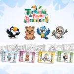 Coleção Caderno e Livros de Colorir Turminha da Fauna Brasileira