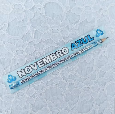 PDF Card e Adesivo Para Lápis - Novembro Azul