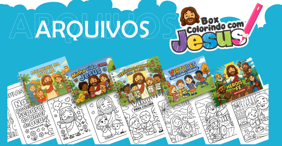 Colorindo com Jesus 2026 Arquivo Livros de Colorir - Colorindo com Jesus 2026 - Imagem 1