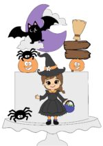 Arquivo de corte 8 Topos de Bolo HALLOWEEN - Imagem 4