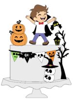 Arquivo de corte 8 Topos de Bolo HALLOWEEN - Imagem 8