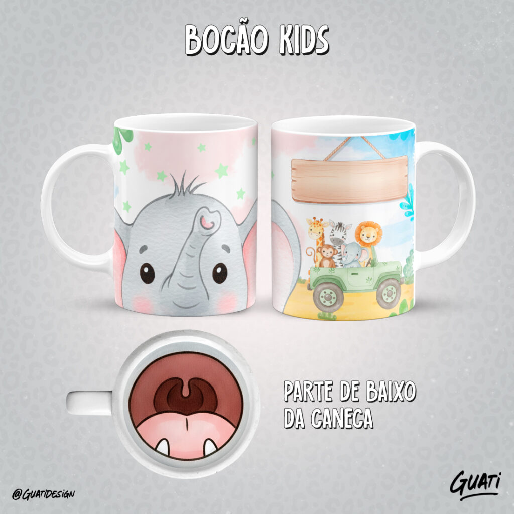 Arte Caneca  Bocão Kids - Imagem 3