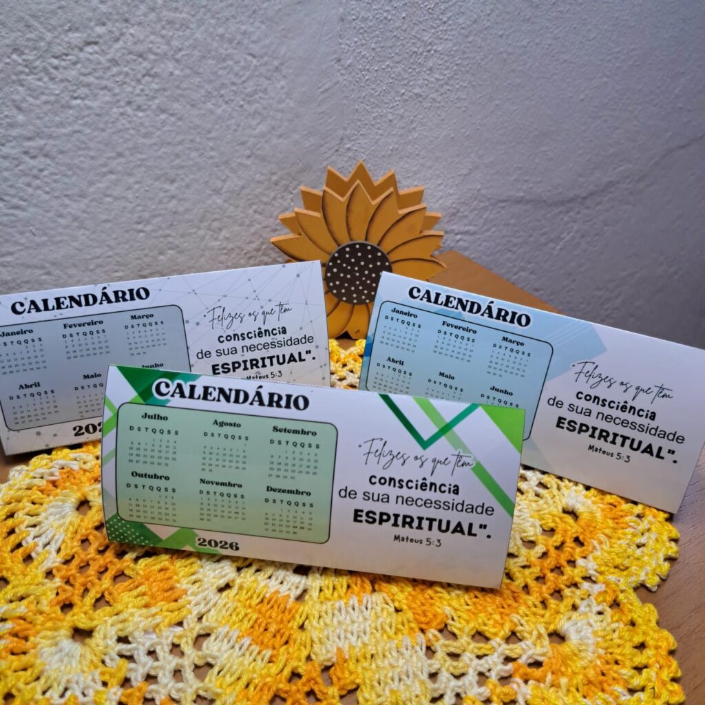 KIT DIGITAL CALENDÁRIO DE MESA – COM O TEXTO DO ANO 2026 - Imagem 2