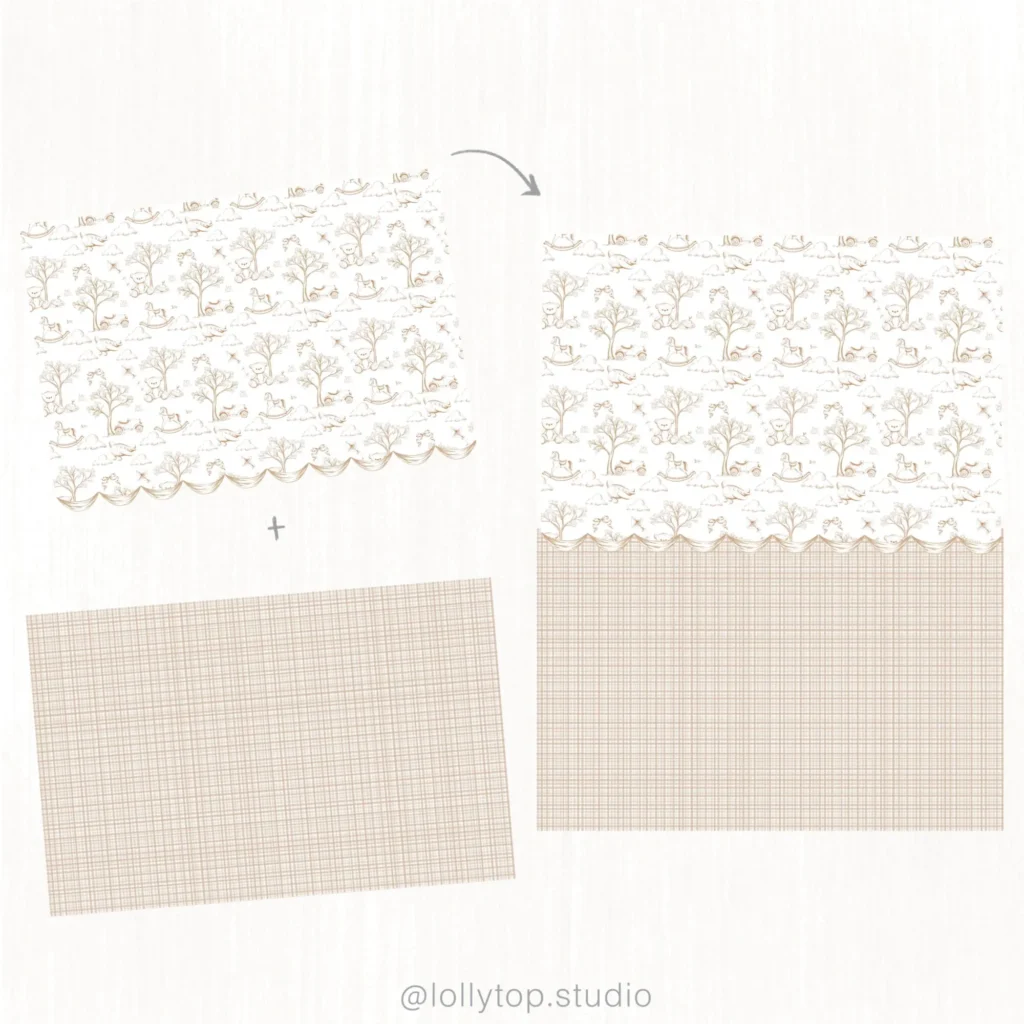 Kit Digital Toile de jouy – Brinquedos – beige - Imagem 3