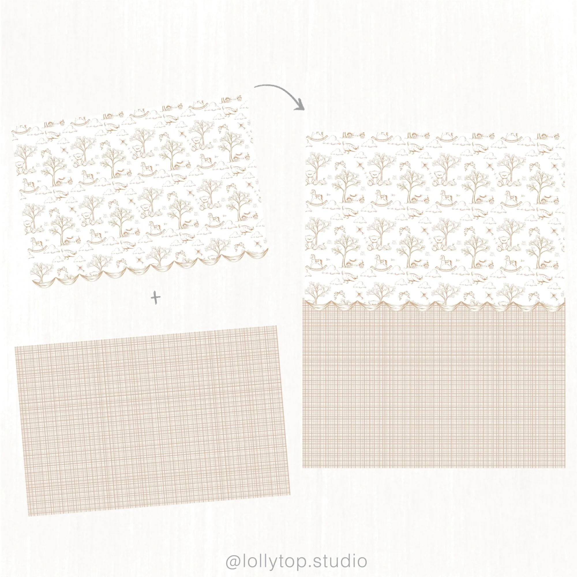 Ilustracao_Sem_Titulo-10-1 Kit Digital Toile de jouy – Brinquedos – beige - Imagem 3